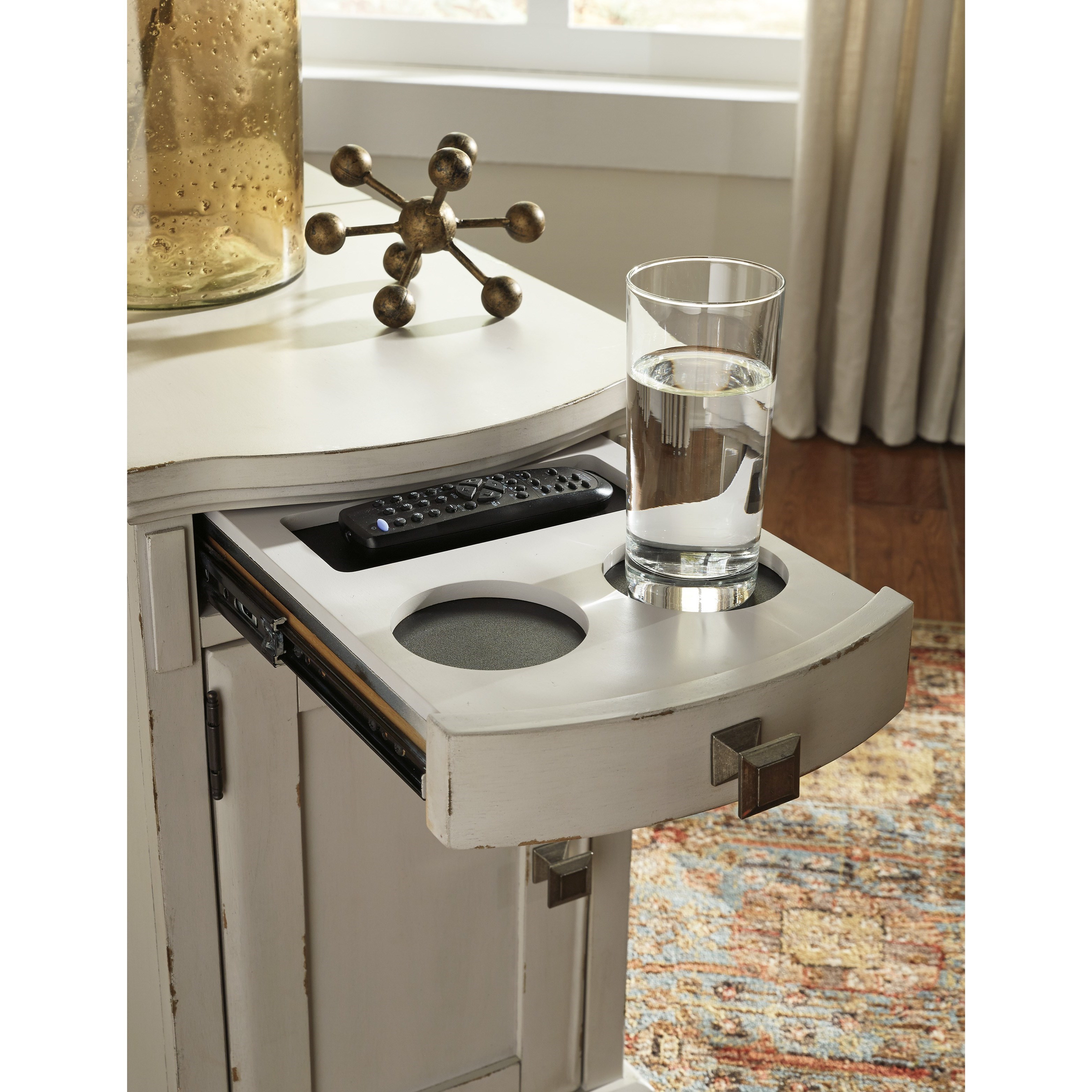 Signature design by ashley laflorn chair side end table multi outlet